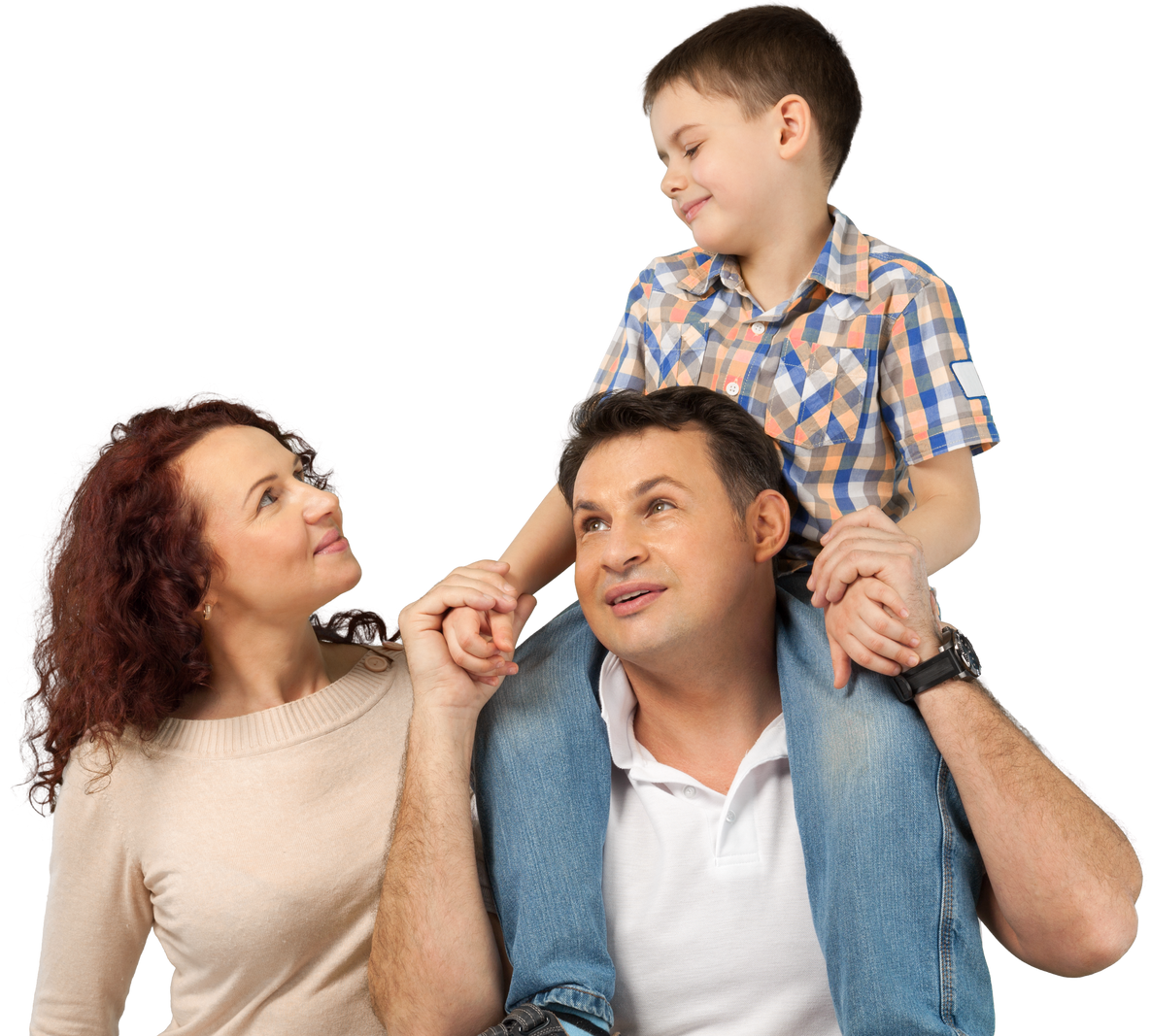 Portrait of Happy Family with Son